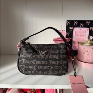 Juicy Couture Flawless Black and Gray Monogram Wristlet